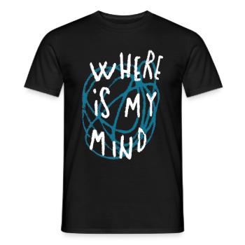 Where is my mind Streetwear Skatewear Openmind Kun - Männer T-Shirt - Schwarz - Vorne - AI Model Male 178 light (178cm)