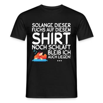 Fuchs Schlaf Sprüche Nachthemd Geschenk - Männer T-Shirt - Schwarz - Vorne - AI Model Male 178 light (178cm)