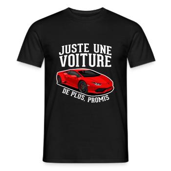 Juste une voiture de plus - humour cadeau - T-shirt homme - noir - Devant - AI Model Male 178 light (178cm)