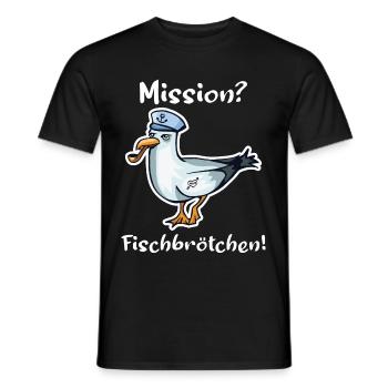 maritime Möwe norddeutsch Sprüche Geschenk - Männer T-Shirt - Schwarz - Vorne - AI Model Male 178 light (178cm)