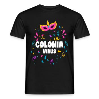 Colonia Virus Karneval Kölle Geschenk - Männer T-Shirt - Schwarz - Vorne - AI Model Male 178 light (178cm)