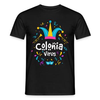 Colonia Virus Köln Karneval Geschenk - Männer T-Shirt - Schwarz - Vorne - AI Model Male 178 light (178cm)
