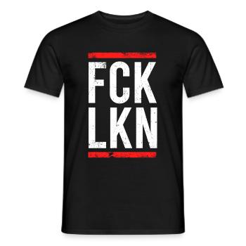 Fck Lkn Anti-Politik Politik Für Demonstranten - Männer T-Shirt - Schwarz - Vorne - AI Model Male 178 light (178cm)