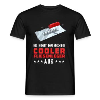 Fliesenlegen Für Fliesenleger Handwerker Lustiger - Männer T-Shirt - Schwarz - Vorne - AI Model Male 178 light (178cm)