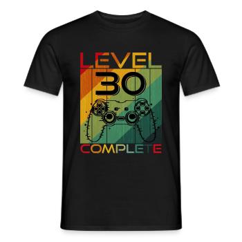 30 Anniversaire Niveau 30 Complete Gamer cadeau - T-shirt homme - noir - Devant - AI Model Male 178 light (178cm)