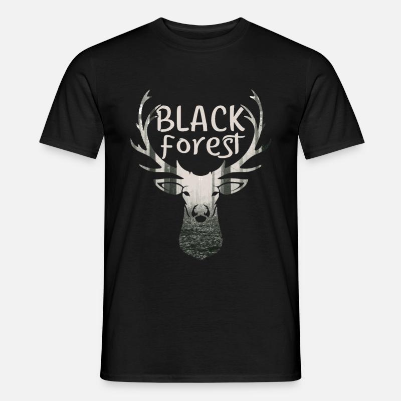 Schwarzwald Hirsch Schwarzwaldmädel Schwarzwaldmar - Männer T-Shirt - Schwarz