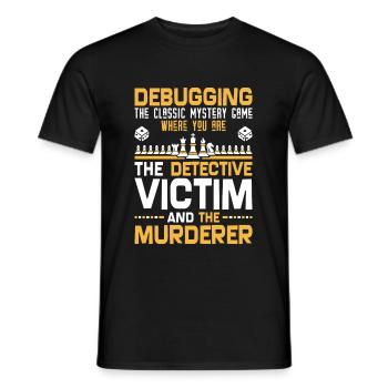 Programmer Developer - Code Nerd Debug - Men's T-Shirt - black - Front - AI Model Male 178 light (178cm)
