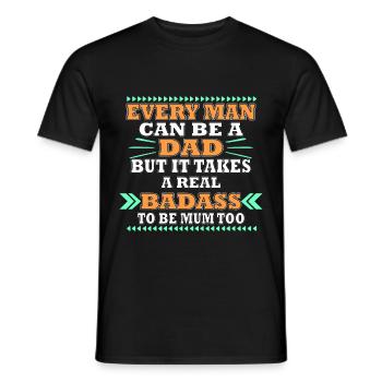 Alleinerziehender Vater Spruch - Männer T-Shirt - Schwarz - Vorne - AI Model Male 178 light (178cm)