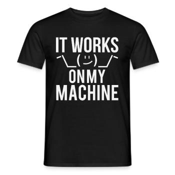 Programmer Developer It Work On My Machine - Men's T-Shirt - black - Front - AI Model Male 178 light (178cm)