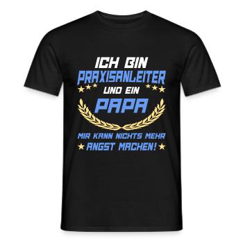 Praxisanleiter und Papa - Männer T-Shirt - Schwarz - Vorne - AI Model Male 178 light (178cm)