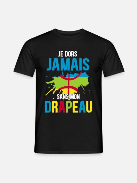 Drapeau Kabyle Berbère Amazigh Humour - T-shirt homme - noir