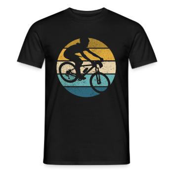 Retro Track Cycling Vintage Cycling Track - Men's T-Shirt - black - Front - AI Model Male 178 light (178cm)