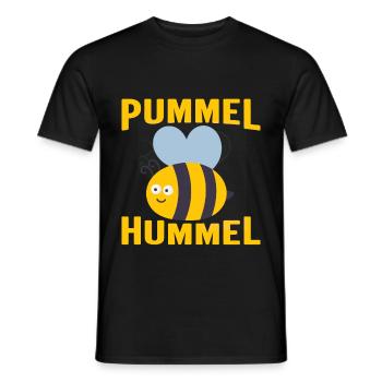 Pummel Hummel - Männer T-Shirt - Schwarz - Vorne - AI Model Male 178 light (178cm)