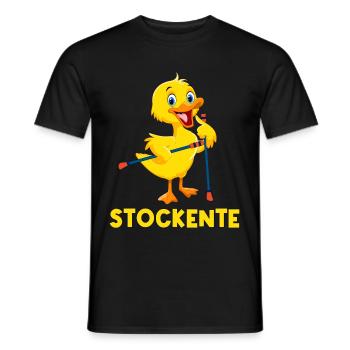 Stockente Ausdauer Sport Ente Geschenk - Männer T-Shirt - Schwarz - Vorne - AI Model Male 178 light (178cm)