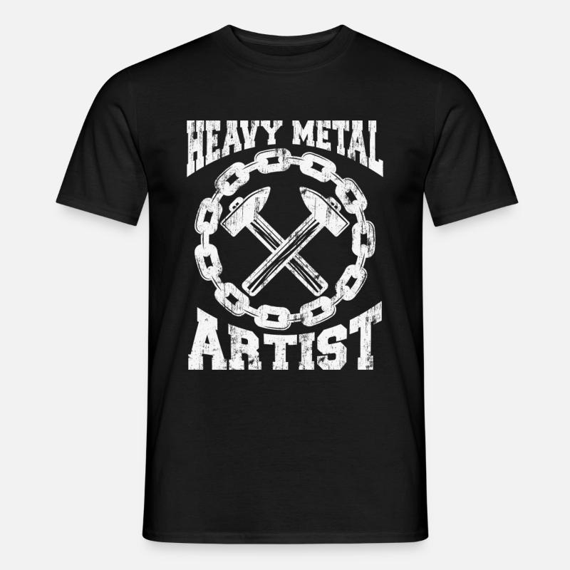 Blacksmith locksmith metalworker iron - Men's T-Shirt - black