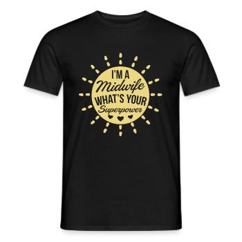 Hebamme Geburtshelfer - Männer T-Shirt - Schwarz - Vorne - AI Model Male 178 light (178cm)