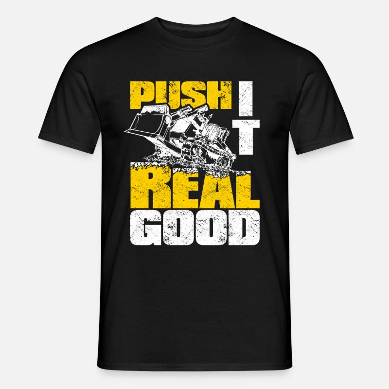 Bulldozer Planierraupe - Männer T-Shirt - Schwarz