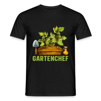 Gartenchef - Männer T-Shirt - Schwarz - Vorne - AI Model Male 178 light (178cm)