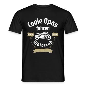 Coole Opas fahren Motorrad Morradfahrer Opa Biker - Männer T-Shirt - Schwarz - Vorne - AI Model Male 178 light (178cm)