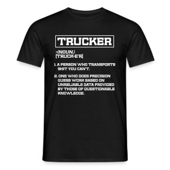 Camion routier camion routier - T-shirt homme - noir - Devant - AI Model Male 178 light (178cm)