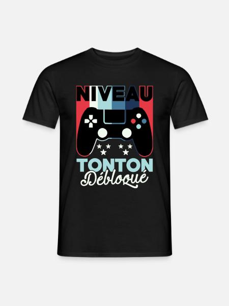 Futur Tonton Gamer Annonce Grossesse Oncle Geek - T-shirt homme - noir