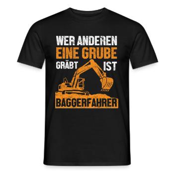 Bagger Baggerfahrer Baggerführer - Männer T-Shirt - Schwarz - Vorne - AI Model Male 178 light (178cm)