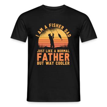 Anglers Fishing Fishermen Fishing - Men's T-Shirt - black - Front - AI Model Male 178 light (178cm)