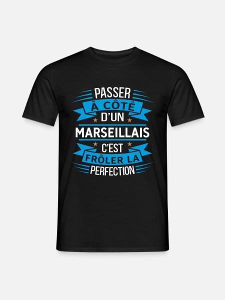 Marseillais Parfait Idée Cadeau Humour Marseille - T-shirt homme - noir