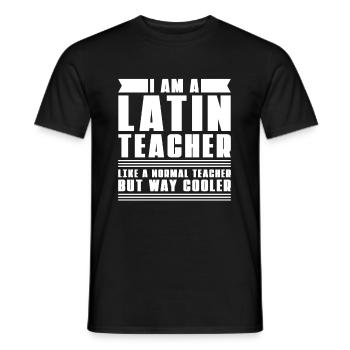 Latin teacher - Men's T-Shirt - black - Front - AI Model Male 178 light (178cm)