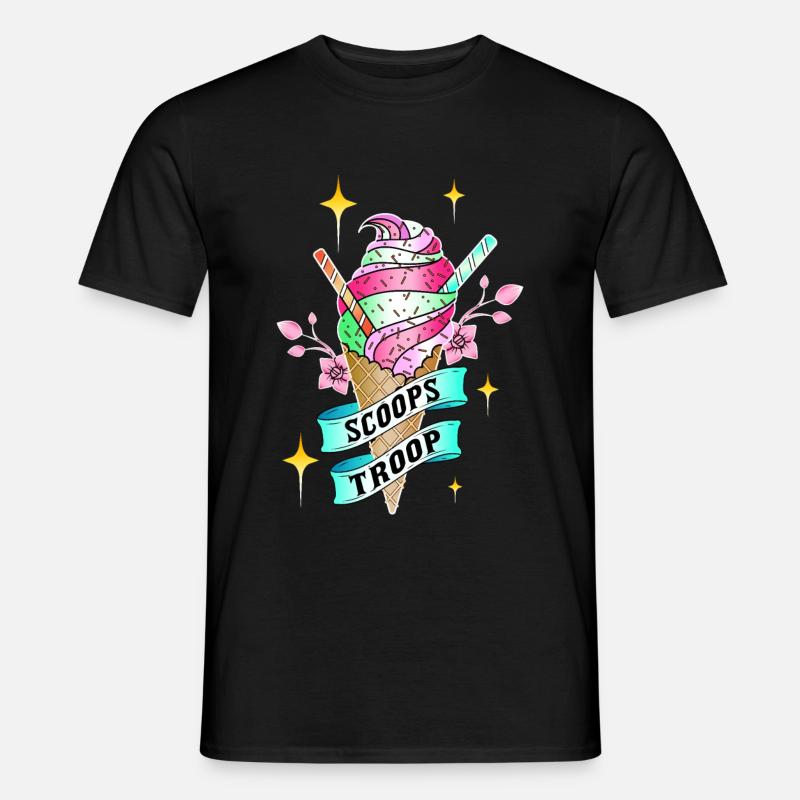 Eis Eiscreme - Männer T-Shirt - Schwarz