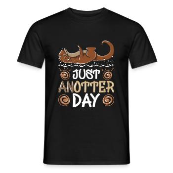 Loutres - T-shirt homme - noir - Devant - AI Model Male 178 light (178cm)