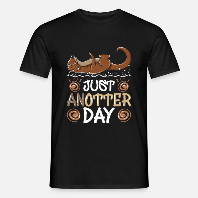 Otter - Männer T-Shirt - Schwarz
