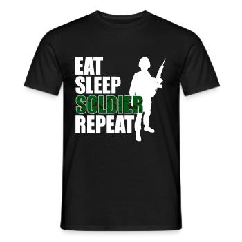 Soldat Bundeswehr Militär Spruch Geschenkidee - Männer T-Shirt - Schwarz - Vorne - AI Model Male 178 light (178cm)
