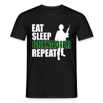 Grenadier Panzergrenadier Soldier Gift - Men's T-Shirt - black - Front - AI Model Male 178 light (178cm)
