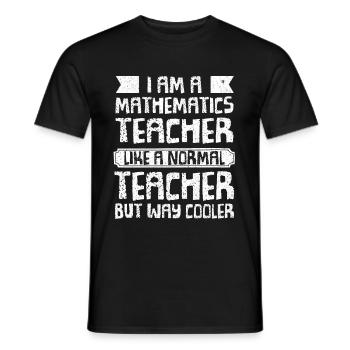 Math Teacher Mathematics Teacher - Men's T-Shirt - black - Front - AI Model Male 178 light (178cm)