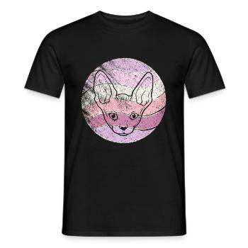 Retro Sphynx Katze Vintage Sphinx Katze - Männer T-Shirt - Schwarz - Vorne - AI Model Male 178 light (178cm)