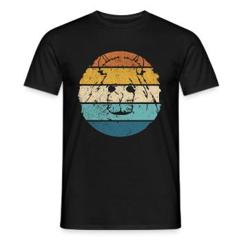 Retro Capybara Vintage Cochon d’eau rongeur - T-shirt homme - noir - Devant - AI Model Male 178 light (178cm)