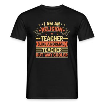 Professeur de religion - T-shirt homme - noir - Devant - AI Model Male 178 light (178cm)