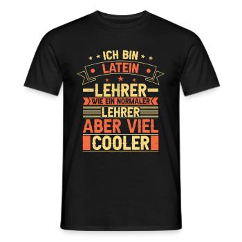 Latein Lehrer - Männer T-Shirt - Schwarz - Vorne - AI Model Male 178 light (178cm)