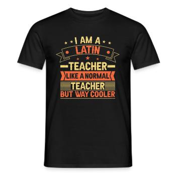 Latin professeur - T-shirt homme - noir - Devant - AI Model Male 178 light (178cm)