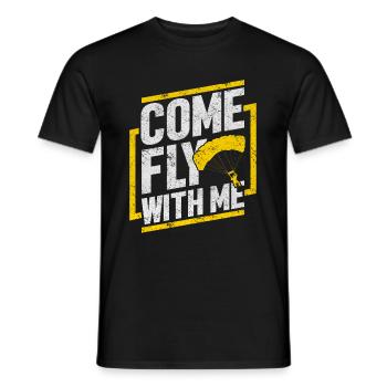 Skydiving Skydiving Sky Diving - Men's T-Shirt - black - Front - AI Model Male 178 light (178cm)