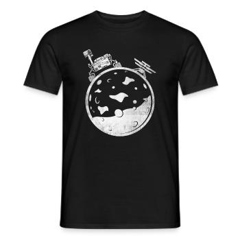 Mars Planet Space Space - Men's T-Shirt - black - Front - AI Model Male 178 light (178cm)