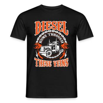 Camion routier camion routier - T-shirt homme - noir - Devant - AI Model Male 178 light (178cm)