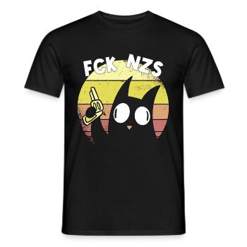 Gauche gauche antifasciste chat cadeau - T-shirt homme - noir - Devant - AI Model Male 178 light (178cm)