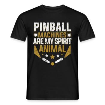 Retro Pinball Flipper Vintage Arcade Gaming - T-shirt homme - noir - Devant - AI Model Male 178 light (178cm)