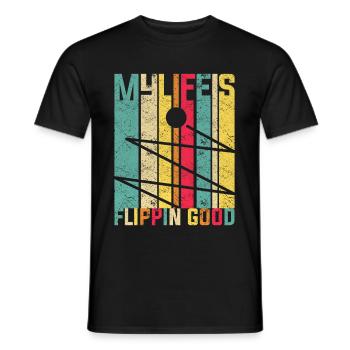 Retro Pinball Flipper Vintage Arcade Gaming - T-shirt homme - noir - Devant - AI Model Male 178 light (178cm)