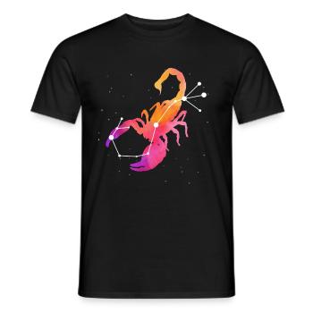 Scorpion Signe astrologique Horoscope Astrologie - T-shirt homme - noir - Devant - AI Model Male 178 light (178cm)