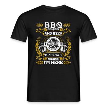 Grilling Grill Master BBQ Grill King - Men's T-Shirt - black - Front - AI Model Male 178 light (178cm)