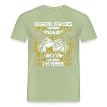 board game - Men's T-Shirt - sage - Front - AI Model Male 178 light (178cm)