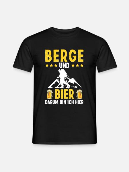 Wandern Trekking Wanderer - Männer T-Shirt - Schwarz
